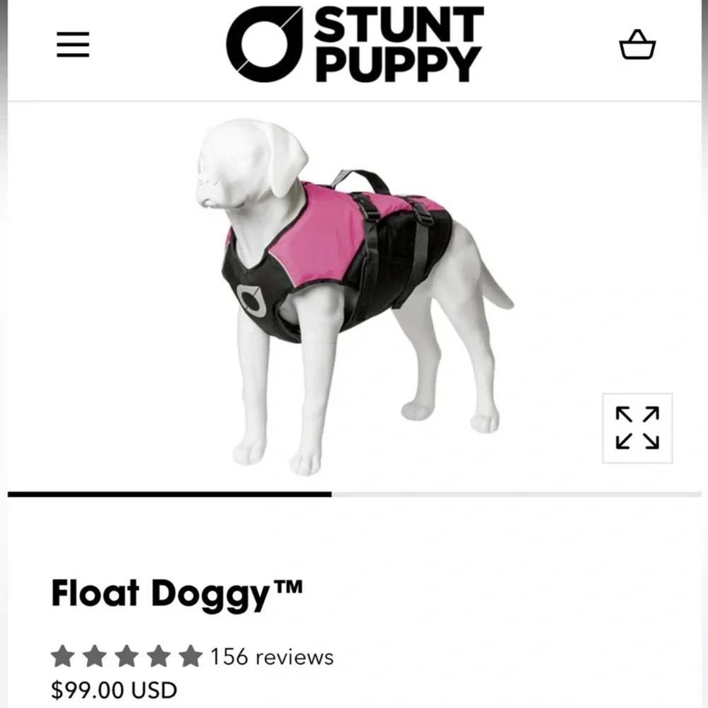 NWT Stunt Puppy Pink Life Jacket, L